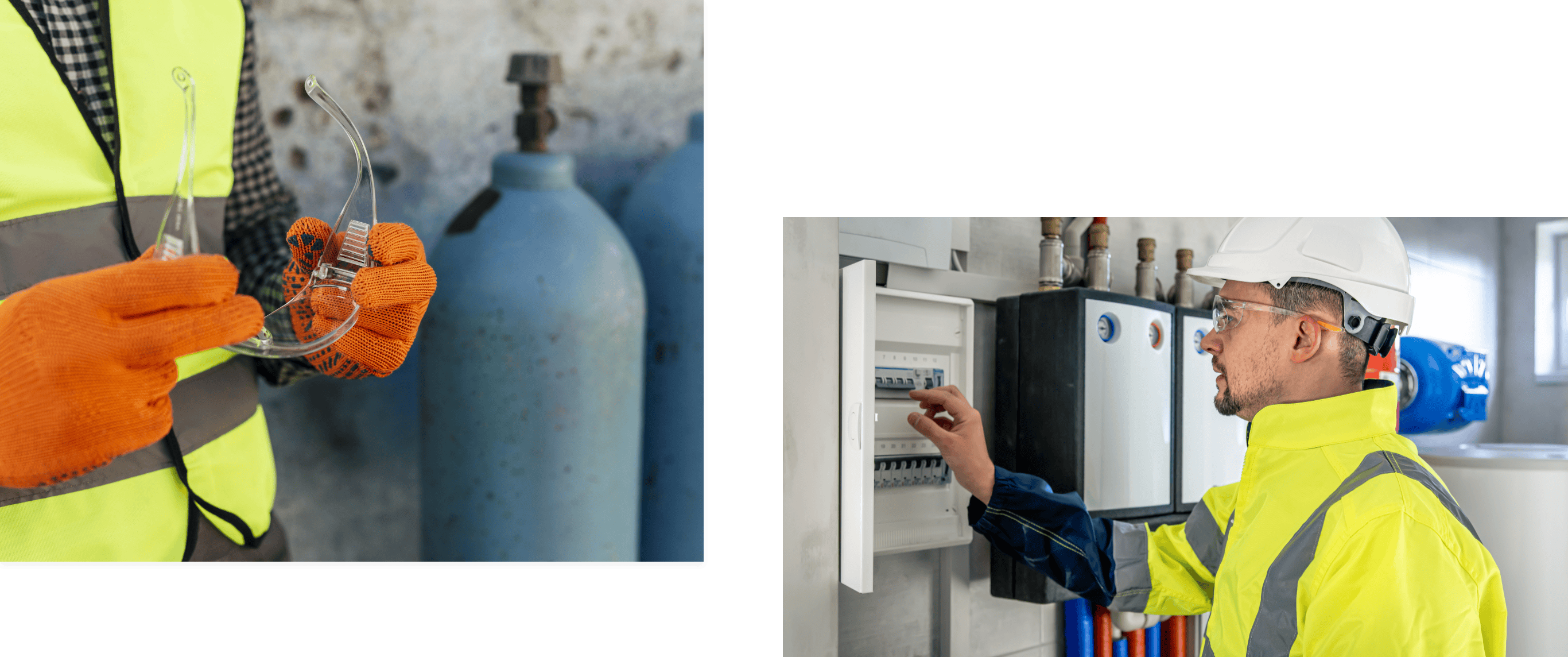 Image d’ambiance Elgacert – travailleurs en situation de contrôle – environnement industriel