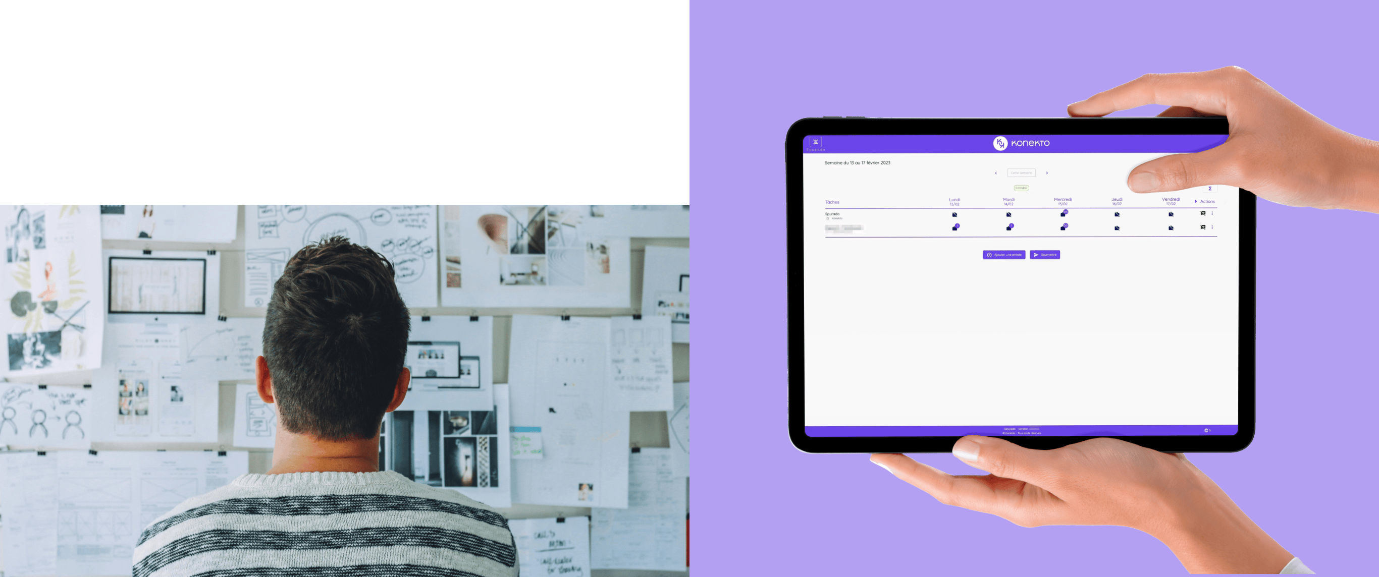 Interface de l’application Spurado – suivi optimisé des prestations des collaborateurs