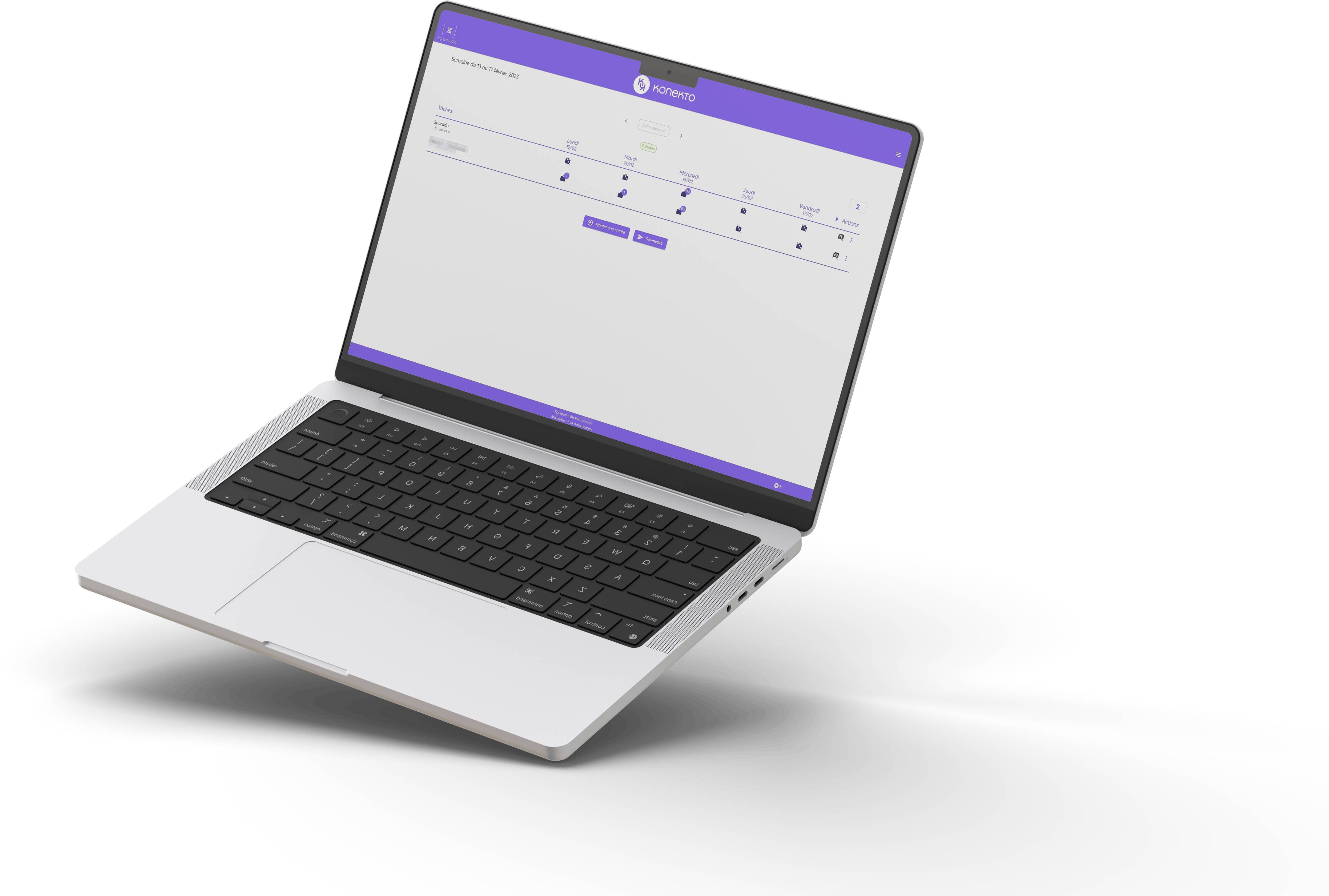 Interface de l’application Spurado – suivi optimisé des prestations des collaborateurs